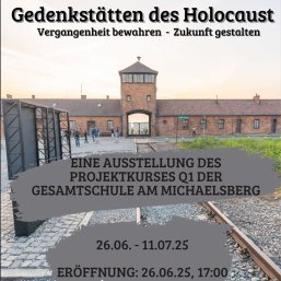 Das Plakat für die Ausstellung "Gedenkstätten des Holocaust"