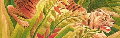 Das Bild zeigt einen Tiger aus einem Bild von Henri Rousseau.