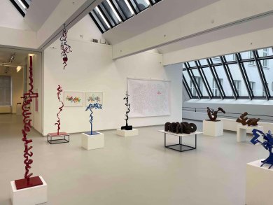 Blick in die Ausstellung von Reinhard Puch "dimensionen" im Stadtmuseum Siegburg