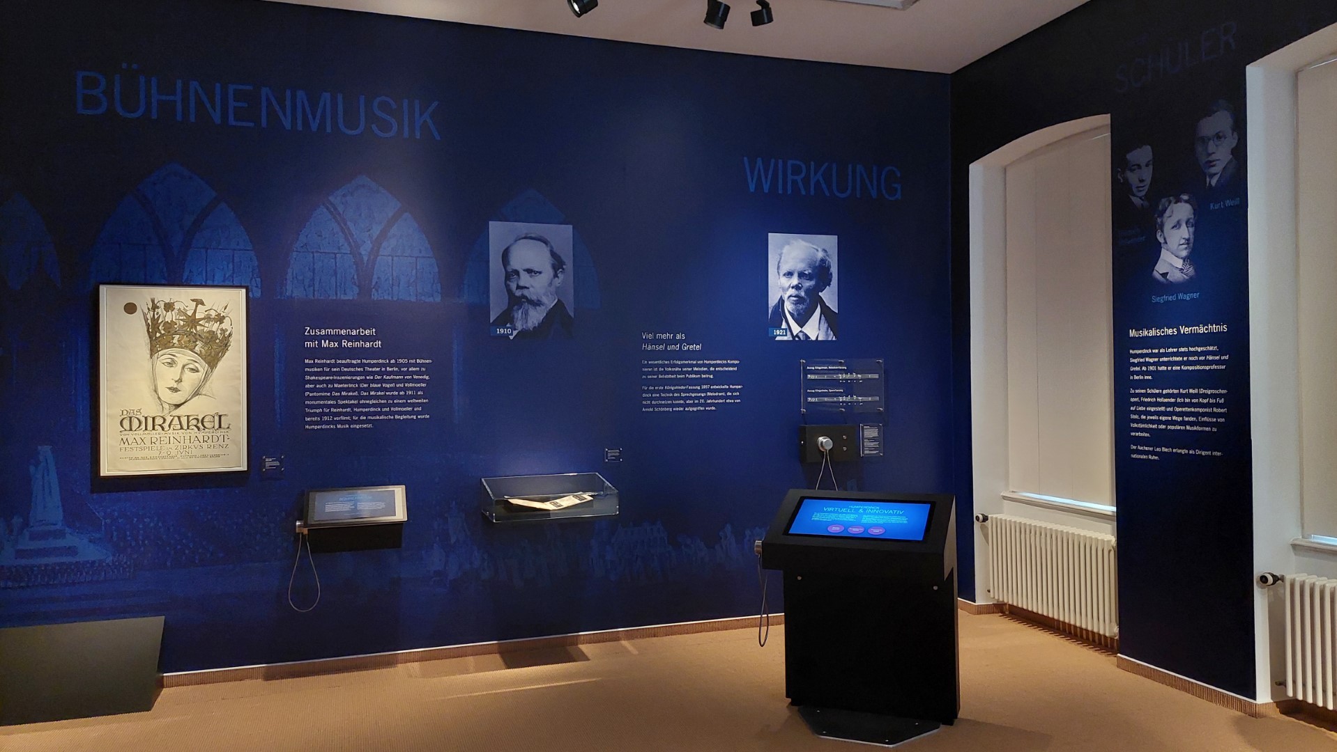 Ein Blick in die neu gestaltete Abteilung Engelbert Humperdinck im Stadtmuseum Siegburg.